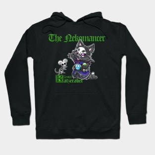 Fantasy Kittens Serie: the Nekomancer - cat necromancer and mice skeleton Hoodie